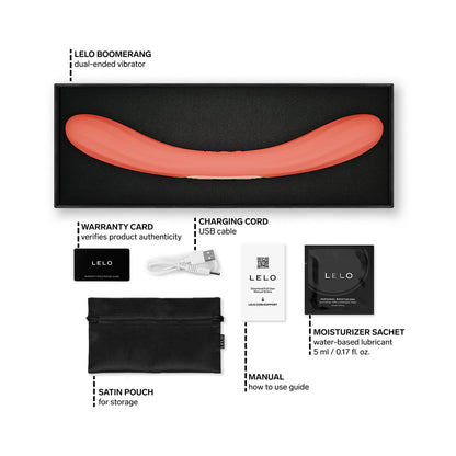 LELO BOOMERANG Couples Vibrator Coral Red