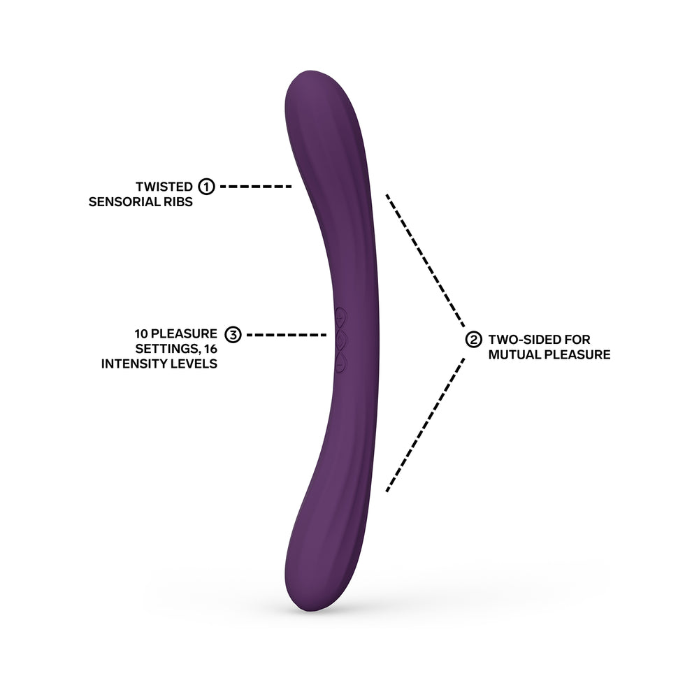 LELO BOOMERANG Couples Vibrator Plum
