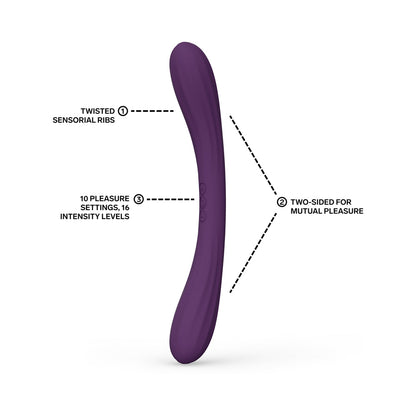 LELO BOOMERANG Couples Vibrator Plum
