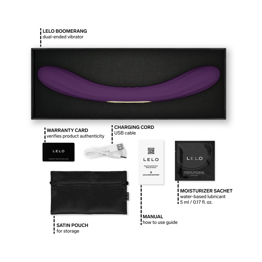 LELO BOOMERANG Couples Vibrator Plum