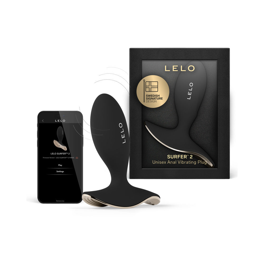 LELO SURFER 2 Vibrating Anal Plug Black
