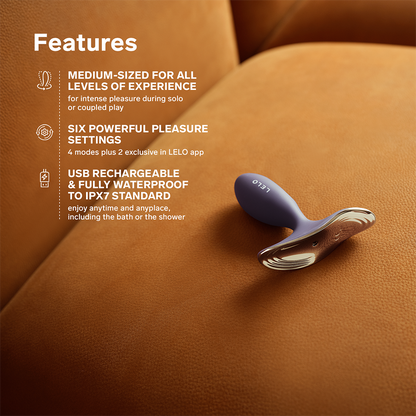 LELO SURFER 2 Vibrating Anal Plug Cyber Purple