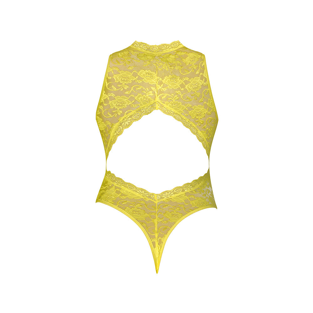 Magic Silk Daffodil Dreams Teddy with Snap Crotch Yellow