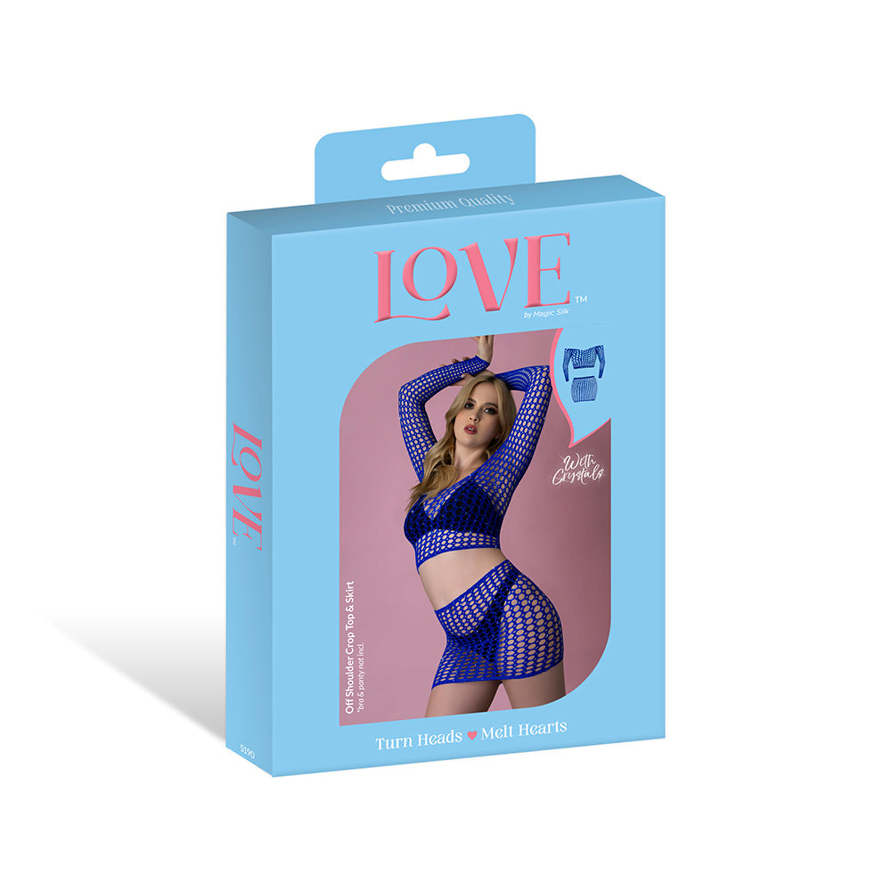 Magic Silk Seamless Off Shoulder Crop Top & Skirt
