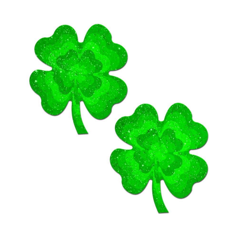 Pastease Four Leaf Clover Green Glitter Shamrock Pasties