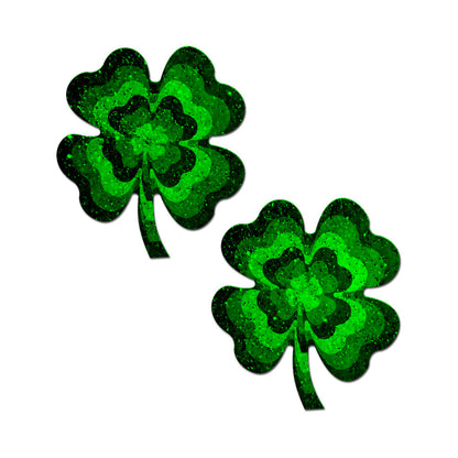Pastease Four Leaf Clover Green Glitter Shamrock Pasties