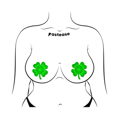 Pastease Four Leaf Clover Green Glitter Shamrock Pasties