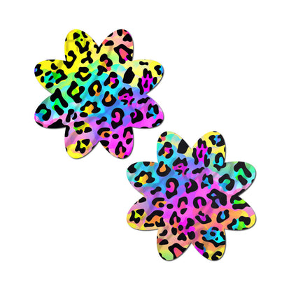 Pastease Rainbow Cheetah Leopard Print Petal Pasties