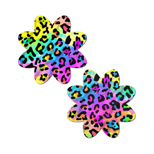 Pastease Rainbow Cheetah Leopard Print Petal Pasties