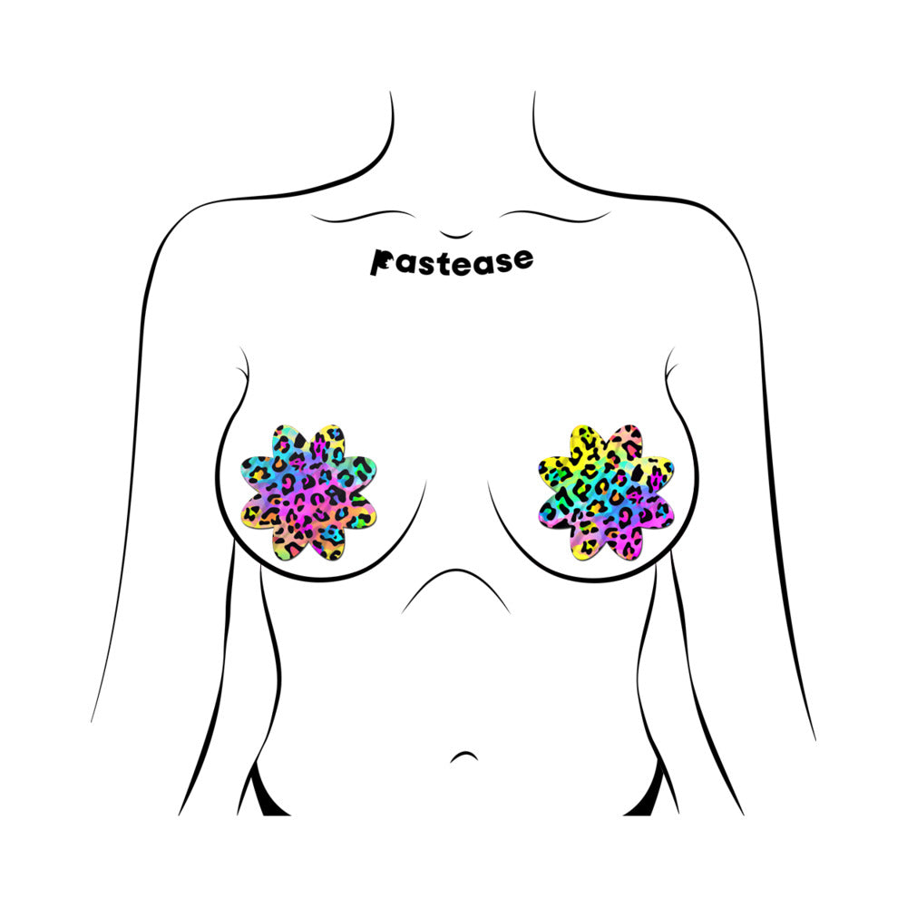 Pastease Rainbow Cheetah Leopard Print Petal Pasties