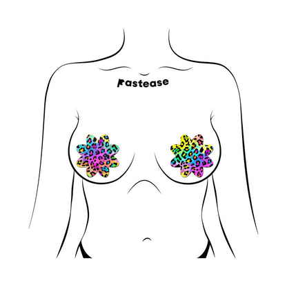 Pastease Rainbow Cheetah Leopard Print Petal Pasties