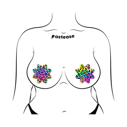 Pastease Rainbow Cheetah Leopard Print Petal Pasties