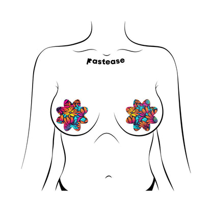 Pastease Neon Flowers Petal Breast Pasties