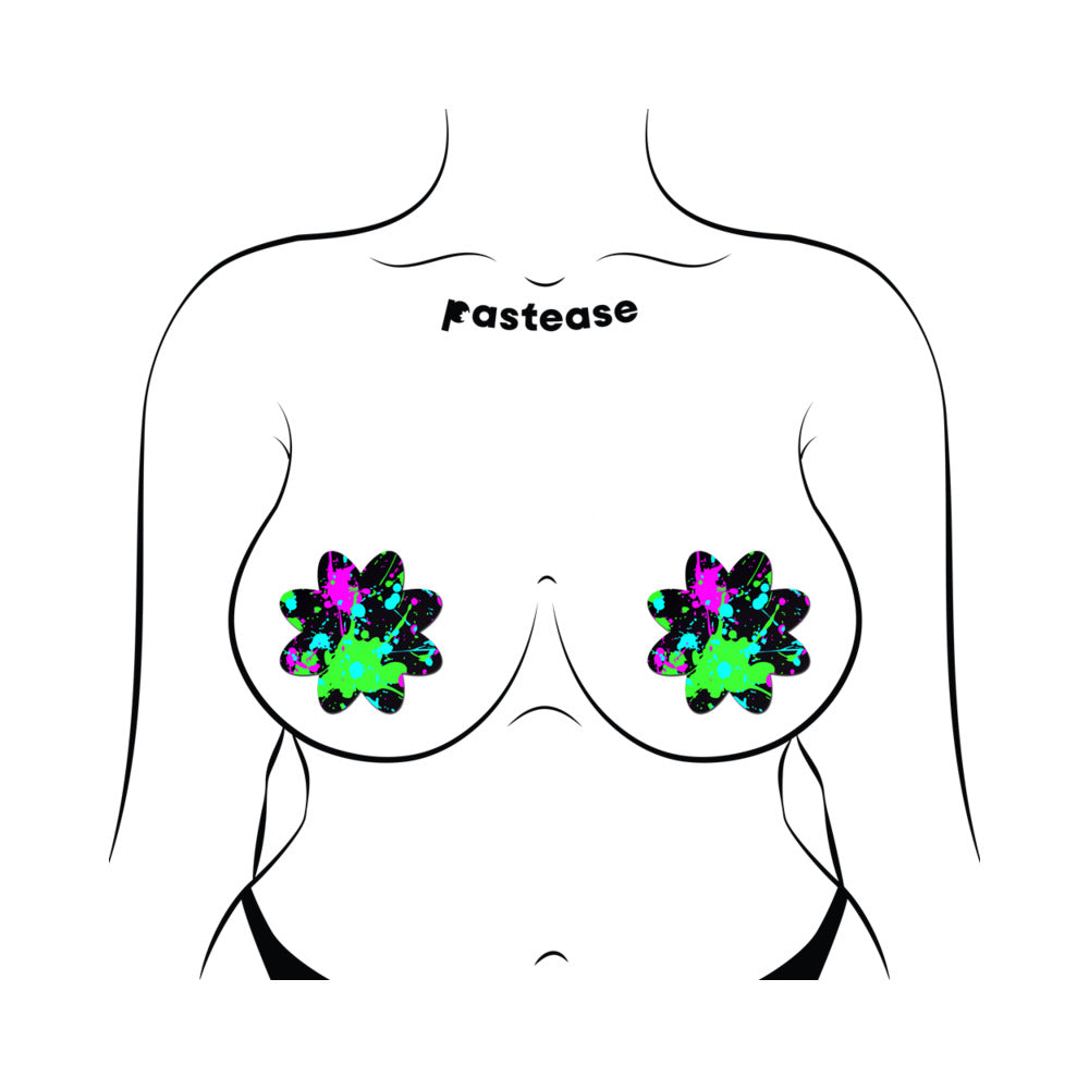Pastease Neon Paint Splatter Petal Pasties