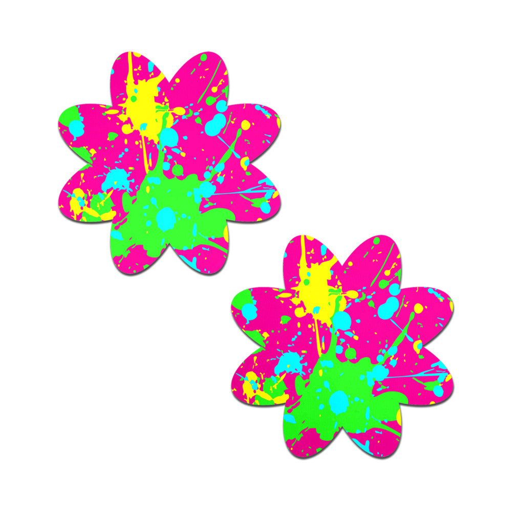 Pastease Neon Pink Graffiti Paint Splatter Pasties