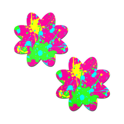 Pastease Neon Pink Graffiti Paint Splatter Pasties