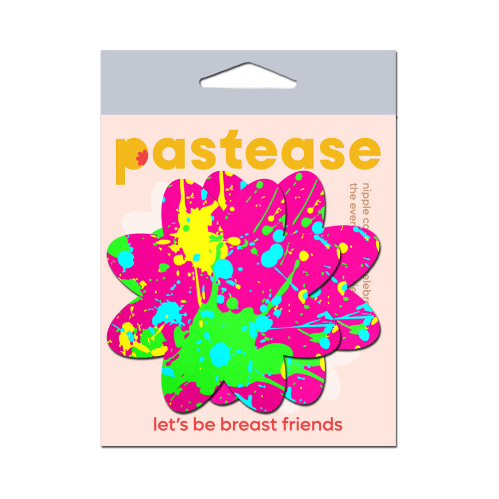 Pastease Neon Pink Graffiti Paint Splatter Pasties