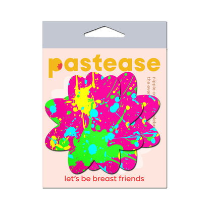Pastease Neon Pink Graffiti Paint Splatter Pasties