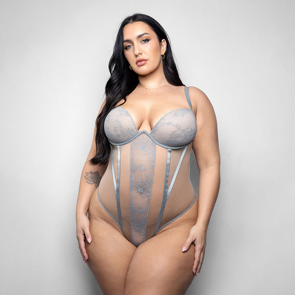 Fantasy Lingerie Elusive Mila Molded Cup Teddy with Zipper Back