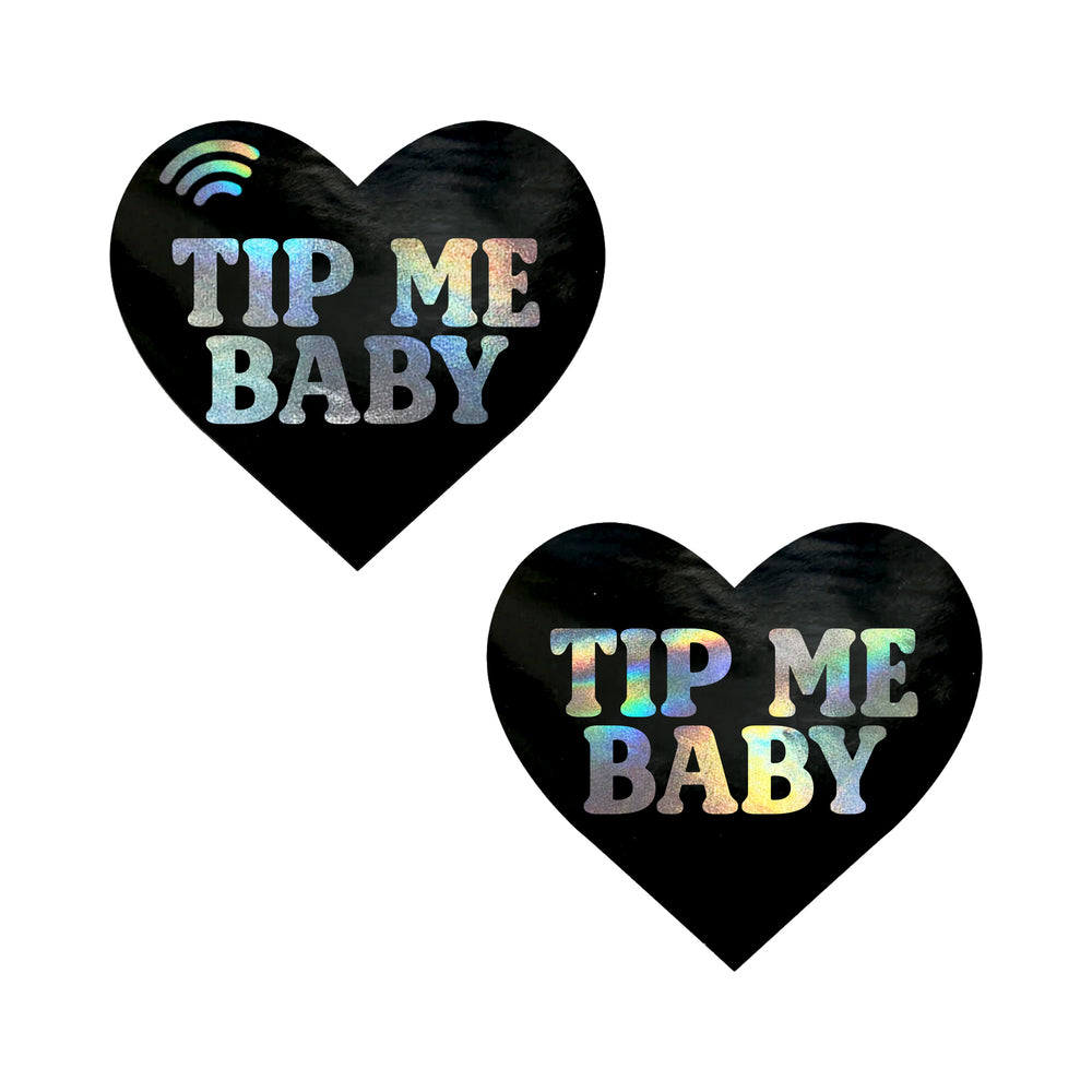 Neva Nude Tip Me Baby Holographic Heart NFC Pasties