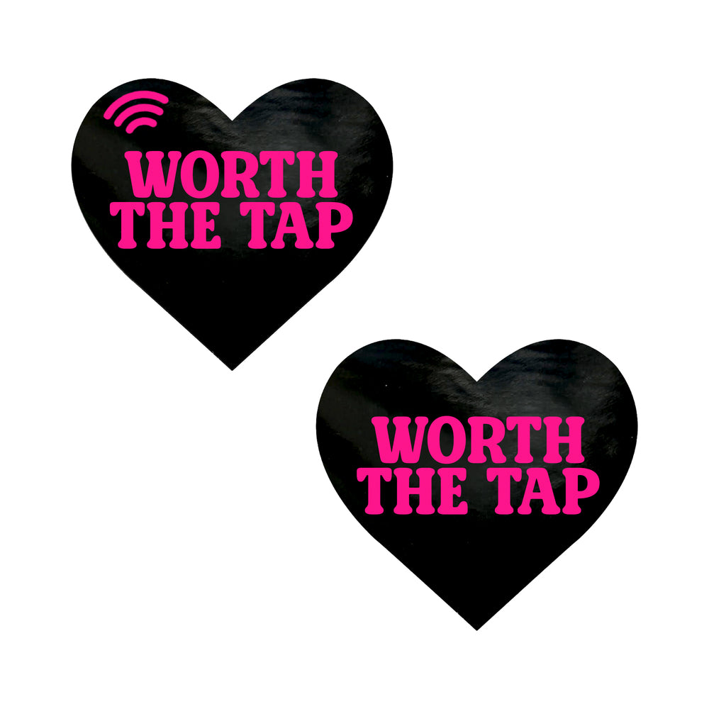 Neva Nude Worth the Tap Hot Pink Heart NFC Pasties