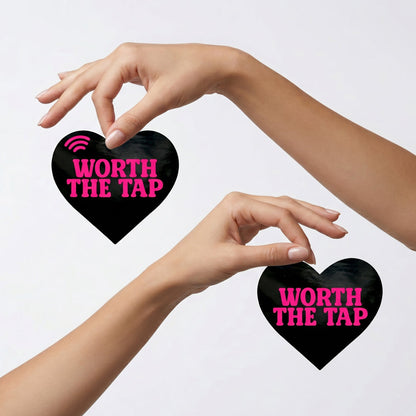Neva Nude Worth the Tap Hot Pink Heart NFC Pasties