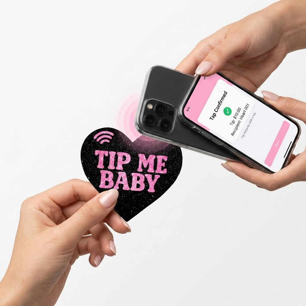 Neva Nude Worth the Tap Hot Pink Heart NFC Pasties