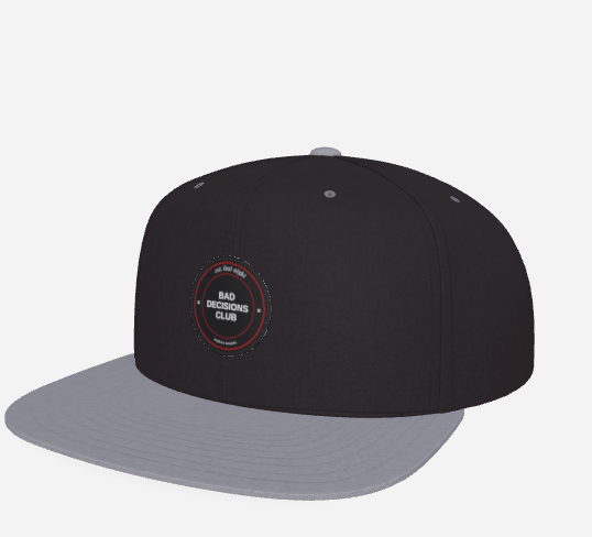 BDC Snapback Hat with Patch - Black / Silver