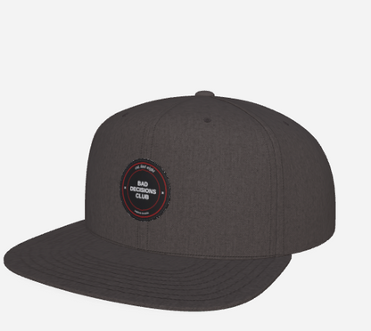 BDC Snapback Hat with Patch - Dark Heather