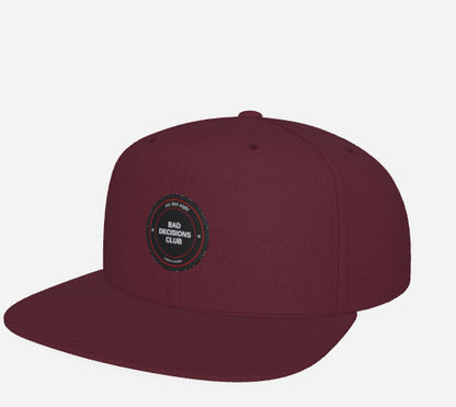 BDC Snapback Hat with Patch - Maroon
